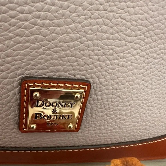 Dooney & Bourke Tan and Brown Double Zip Zip Dome Satchel - NWOT - Picture 3 of 12